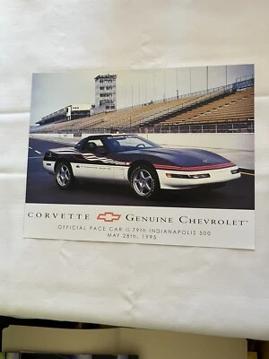 Chevrolet Corvette Indy 500 1995 concesionario original folleto de ventas de una hoja Foto 1 de 2
