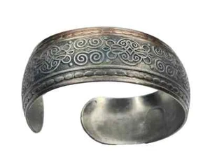 ANTIKES VERSILBERTES ARMBAND HERVORRAGENDES DETAIL.33,0 GR 68 MM - Bild 1 von 2