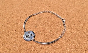 Fashion Women 925 Sterling Silver Bracelet with Genuine Gemstones - Picture 1 of 4