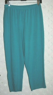 Pantalones Capri Medianos Randolph Duke The Look Vintage Turquesa Mezcla Seda/Algodón Foto 1 de 3