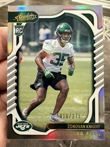 Absolute Zonovan Knight Spectrum Rookie 2022/275 SP NY Jets #200 Base - Imagen 1 de 2