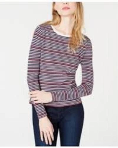 Maison Jules Sweater Pullover Multicolor Stripes Sz XL 228