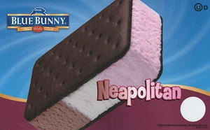 Lote de 2 pegatinas napolitanas para camión de helados sándwich helados 8"x 5" - Imagen 1 de 1
