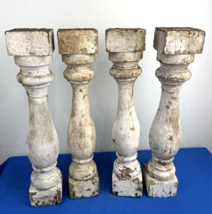 4 19.Jh. Veranda Baluster, 20" Höhe 3 5/8" x 3 5/8" viktorianische architektonische Elemente - Bild 1 von 16