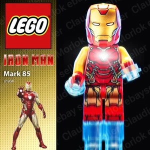 ⭐ LEGO Iron Man Mark 85 sh904 Minifigure sh0904 Marvel Avengers Endgame 242320 - Foto 1 di 7