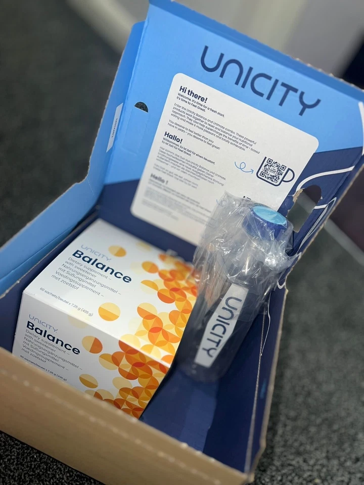 Unicity 30 Unimate Sachets + 60 Balance Sachets + Bottle (lemon ginger) - Image 1 of 1