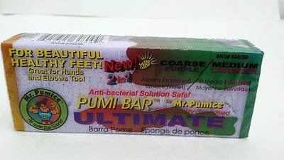 LOTE de 12 - Mr. Pumice PUMI BAR ULTIMATE 2 EM 1 GROSSO Roxo/MÉDIO Lavanda - Imagem 1 de 4
