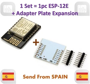 ESP12E ESP8266 Enhanced version Serial WIFI Module + Adapter Plate Expansion - Foto 1 di 6