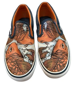 Vans Koi Orange Fish Slip On Limited Edition Size Mens 4 Womens 5.5 - Picture 1 of 7