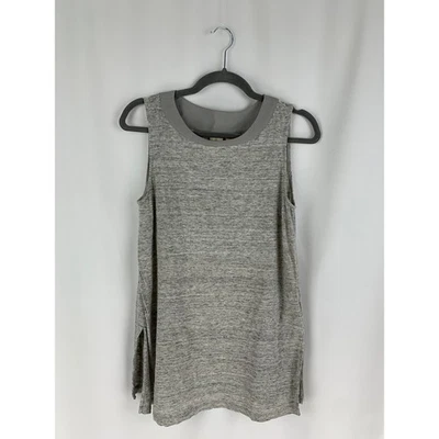 Camiseta sin mangas Catherine Malandrino 100 % lino gris jaspeado mediano para mujer  Foto 1 de 4