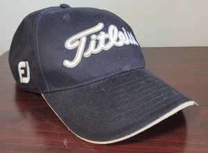 Titleist Golf FJ Foot Joy Mütze New Era #1 verstellbar Kappe schwarz mit weiß hellbraunem Besatz - Bild 1 von 7