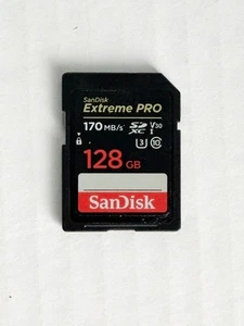 Sandisk 128GB Extreme Pro SDXC 170mbs V30 SD Card | Genuine Sandisk | UK Seller - Picture 1 of 2