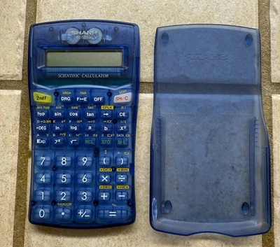 Sharp EL-501W Scientific Translucent Blue Calculator WORKS! - Image 1 of 4
