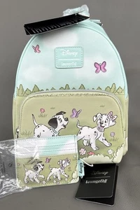 Loungefly Disney 101 Dalmatiner Blumenfeld Mini Rucksack & passende Geldbörse Neu mit Etikett - Bild 1 von 7