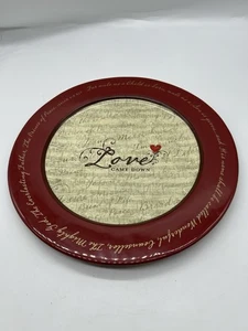 Dayspring Love Came Down Plate 57442 Bible Verse Red And Cream 2011 Christian - Picture 1 of 7