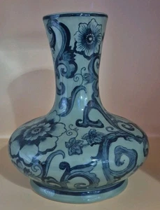 "Florero chino de cerámica de porcelana azul y blanco de 8,75"" de alto porcelana china" - Imagen 1 de 7