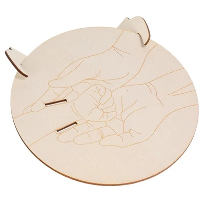  1 Set Bracciale Ospedale Neonato Porta Braccialetti Legno Bambino Annuncio - Immagine 1 di 4