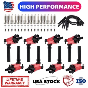 8* Ignition Coil & Spark Plugs and Wires For 2005 Chrysler 300 5.7L V8 UF378 - Picture 1 of 15