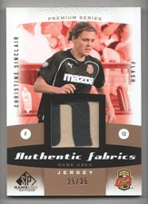 2011 SP Game Used Authentic Fabrics Premium #AF-CS Christine Sinclair JRSY 25/35