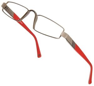 Half Rim Italian Reading Glasses with Low Profile by Alto Moda, Red