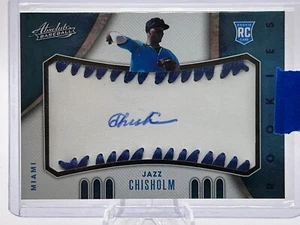 JAZZ CHISHOLM JR 2021 PANINI ABSOLUTE BLUE BASEBALL AUTO ROOKIE 13/50 #165 JP - Picture 1 of 2