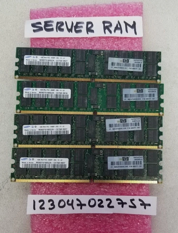 NOT PC RAM 16GB PC PC2 DDR2 DDR PC2-6400P DDR2-800 6400P 800 240PIN  2RX4 256X4  - Image 1 of 1