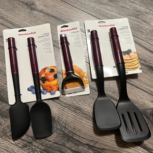 KitchenAid 5 tlg Set Sparschäler Spatel, Wender Set Beere Lila HPIA NEU - Bild 1 von 4