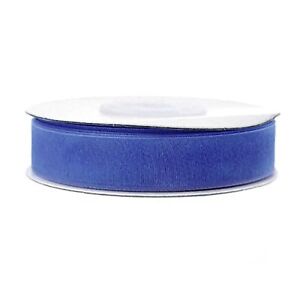 Royal Blue 5/8" Organza Sheer Plain Ribbon 50 yards each roll 100% nylon