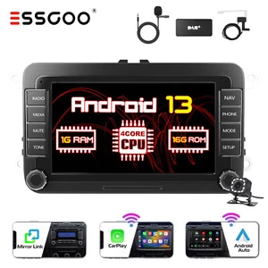 Android 13 Carplay Autoradio DAB+ GPS Kam MIK Für VW GOLF 5 Touran Caddy Polo 6R - Bild 1 von 16