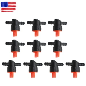 10 x 1/4" Straight In-Line Gas Motorcycle Fuel Shut-off / Cut-off Valves Petcock - Picture 1 of 6