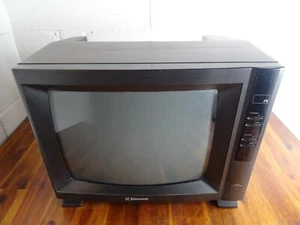 Emerson TC1365B 13" CRT TV Retro Gaming 1993 Simulated Woodgrain Tested & Works - Picture 1 of 6