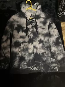 Unisex Hot topic Black/Grey Tie Dye Hoodie Large Pullover Size 1 (XL) - Picture 1 of 4