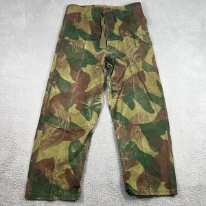 Vtg 50s Belgium Brushstroke Camo Congo Army Paratrooper Cargo Pants Men’s 40x30 - Picture 1 of 12
