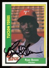 1990 CMC Tucson Toros RYAN BOWERS Signed Card autograph AUTO MARLINS ASTROS