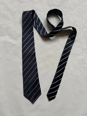 Corbata de seda a rayas ERMENEGILDO ZEGNA hecha en Italia Foto 1 de 4