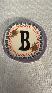 Natural Life Small Decorative Plate With Initial B - Picture 1 of 3