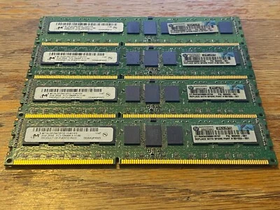 HP Micron 8GB (4x2GB) 1333MHz PC3-10600R DDR3 Server RAM 500202-061 501533-001 - Image 1 of 4