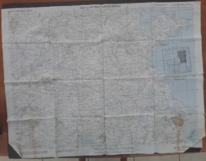 Rare 1944 USA Military map- South East&North East China for US Airforce on Rayon - Picture 1 of 10