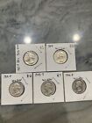 Lot Of 5 90% Silver Quarters Dates And Mint Location Are In Description #1