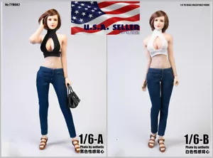 1/6 Sexy Vest Top Jeans For 12" PHICEN Hot Toys TBLeague Female Figure ❶USA❶ - Picture 1 of 7