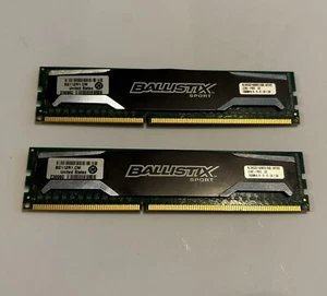 Crucial by Micron Ballistix Sport 8GB RAM Kit ( 2 x 4GB ) DDR3-1600 Made In USA - Picture 1 of 4