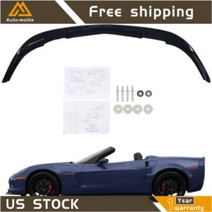 Front Bumper Lip Splitter ZR1 Style Black For Chevy Corvette C6 Z06 05 2006-2013 - Picture 1 of 10