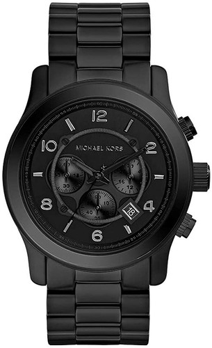 Orologio sportivo cronografo Michael Kors uomo bracciale nero (nero)