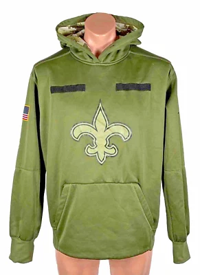 Nike New Orleans Saints NFL Pullover Hoodie Salute To Service Military Mens M - Image 1 of 4