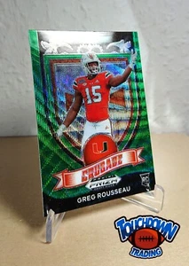 2021 Panini Prizm Draft Picks Crusade Greg Rousseau Green Wave RC #179 BILLS - Bild 1 von 3