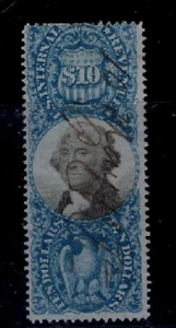 US REVENUE - R128 - PEN CANCEL - F/VF - VERY NICE APPEARANCE -  SCV:  $260.00 - Picture 1 of 1