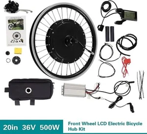 20" Front Hub Motor Rim Electric Bike EBike Conversion Kit w CD DISPLAY 36V 500W - Picture 1 of 22