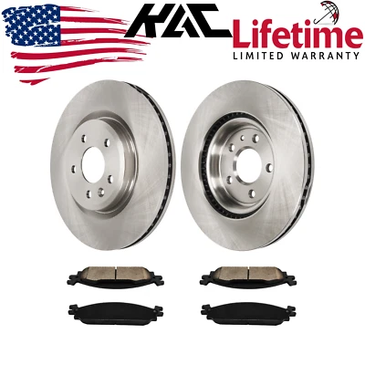 Front Brake Rotors + Brake Pads Kit for 2011 2012 2013 2014 Ford Explorer 54171 - Image 1 of 4