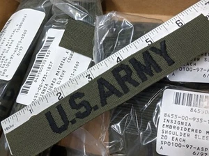 1 Vintage OD US Army Branch Tape Military Uniform Patch Name Tab Insignia GI - Picture 1 of 8