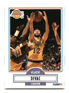 1990-91 Fleer Vlade Divac Rookie Basketball Karte #91 Neuwertig KOSTENLOSER VERSAND - Bild 1 von 2